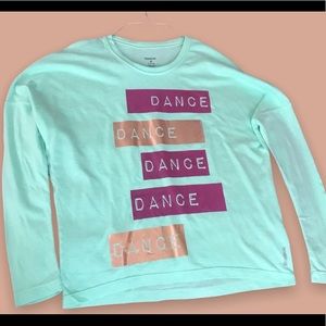 Girls Reebok Dance graphic longsleeve Tshirt, minty green